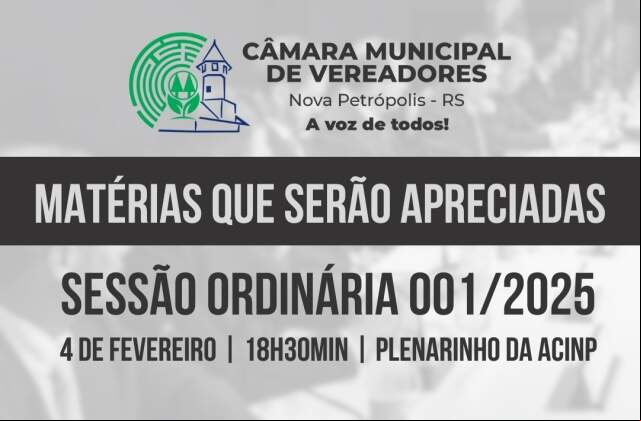 Card pré-sessão oridnária