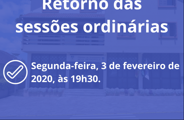 Retorno das sessões ordinárias